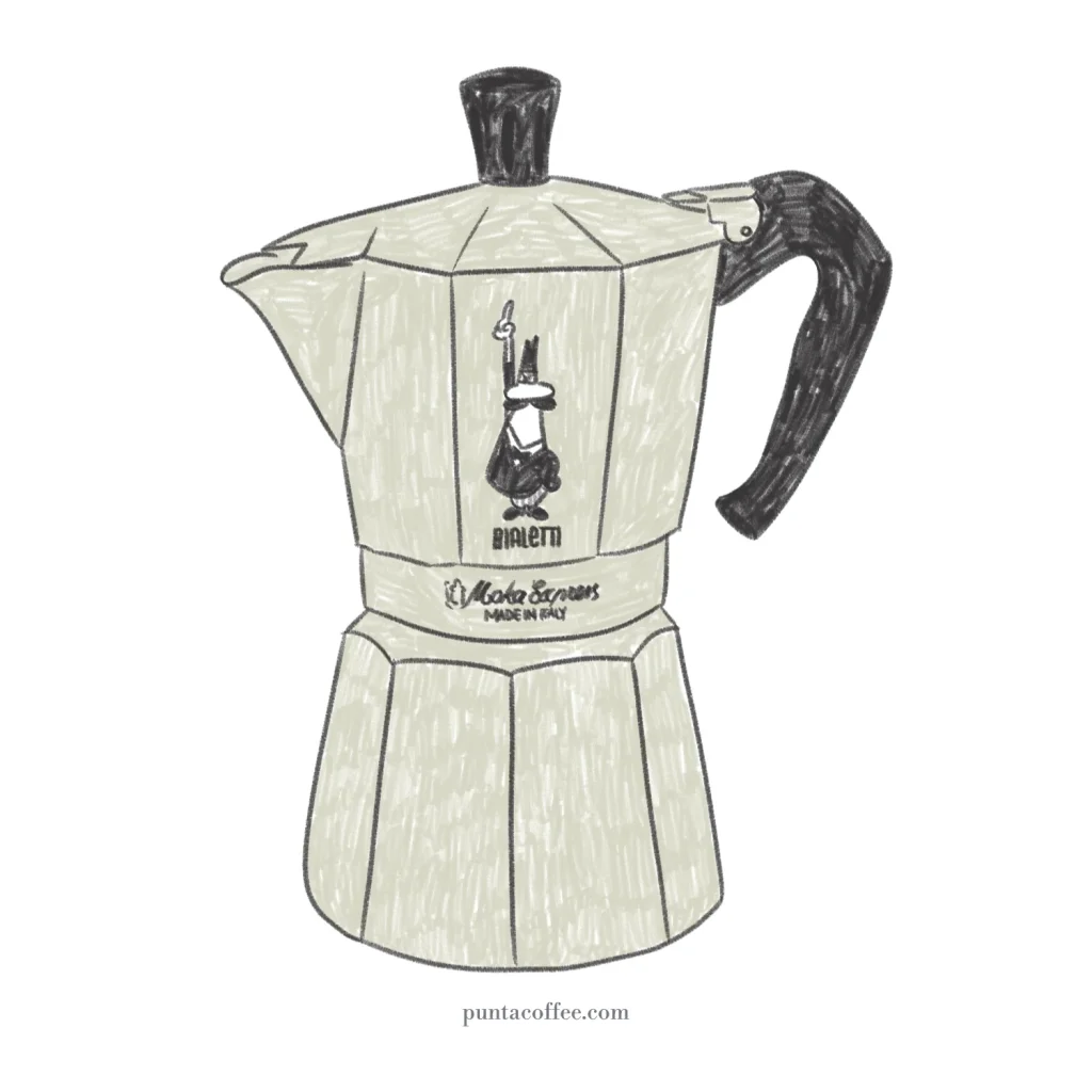Bialetti Moka Express moka pot çizimi