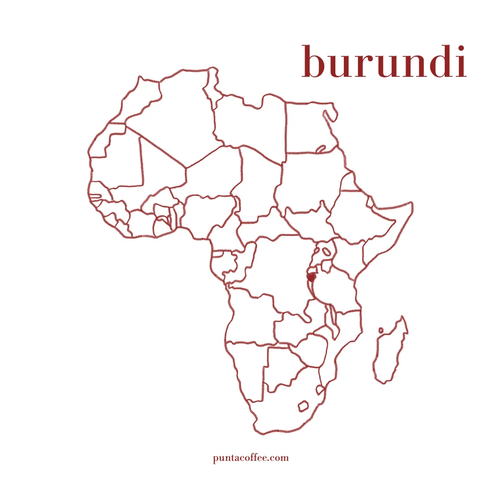 Afrika haritasında Burundi'nin konumu